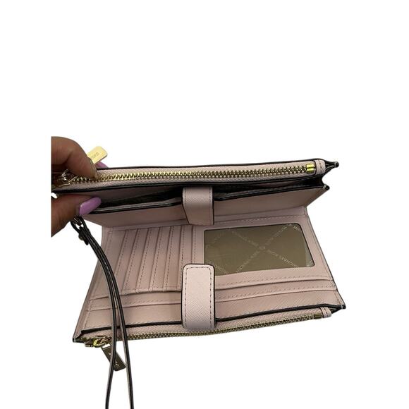 Michael Kors Jet Set Travel Large DoubleZip Wristlet Light Pink - Picture 3 of 10